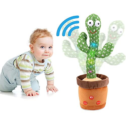 Image of MIAODAM [Update Volume Adjustable Dancing Cactus Toy, Singing, Talking, Record & Repeats What You say, Funny Electric Cactus Toy for Kids, Plush Interactive Toy Figures