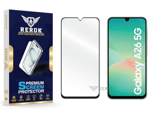 Image of Gorilla Tempered Glass Screen Protector Compatible with Samsung Galaxy A26 5G [Pack of 1] | Edge-to-Edge, Bubble-Free, Case Friendly, Easy Installation Kit