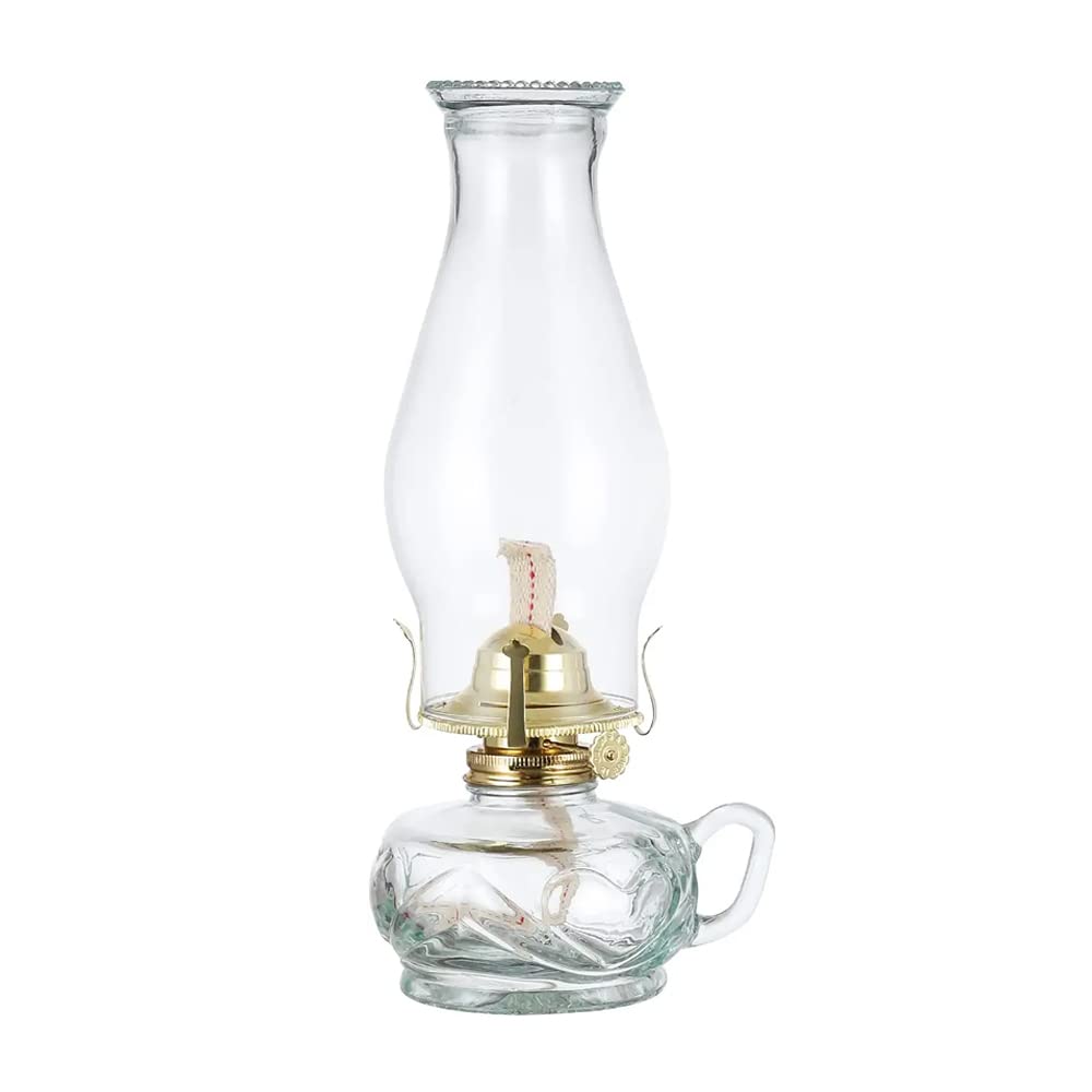 Lanterna Ad Olio In Vetro Trasparente - Lampada Antivento For Uragano