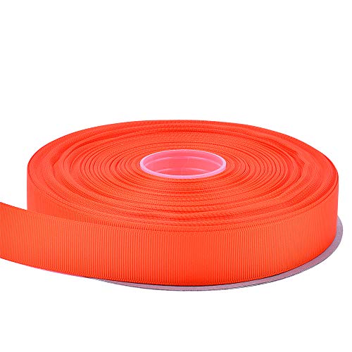 Ribest 1 Inch Torrid Orange Grosgrain Ribbon 50 Yards Per Roll For Gift Wrapping Crafts Bow Wreaths Hair Accessories #TOP3