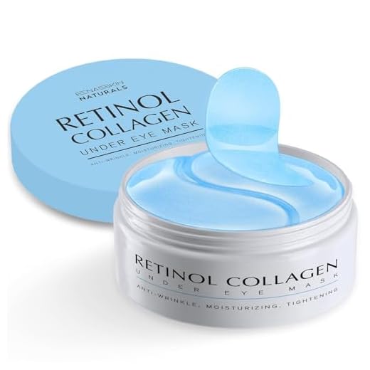 Enaskin Naturals Under Eye Patches for Dark Circles: 30 Pairs Retinol Collagen Eye Gels Mask - Reduce Wrinkles Puffy & Bags - Skin Treatment Pads - Anti Aging Moisturizer For Women (Blue)