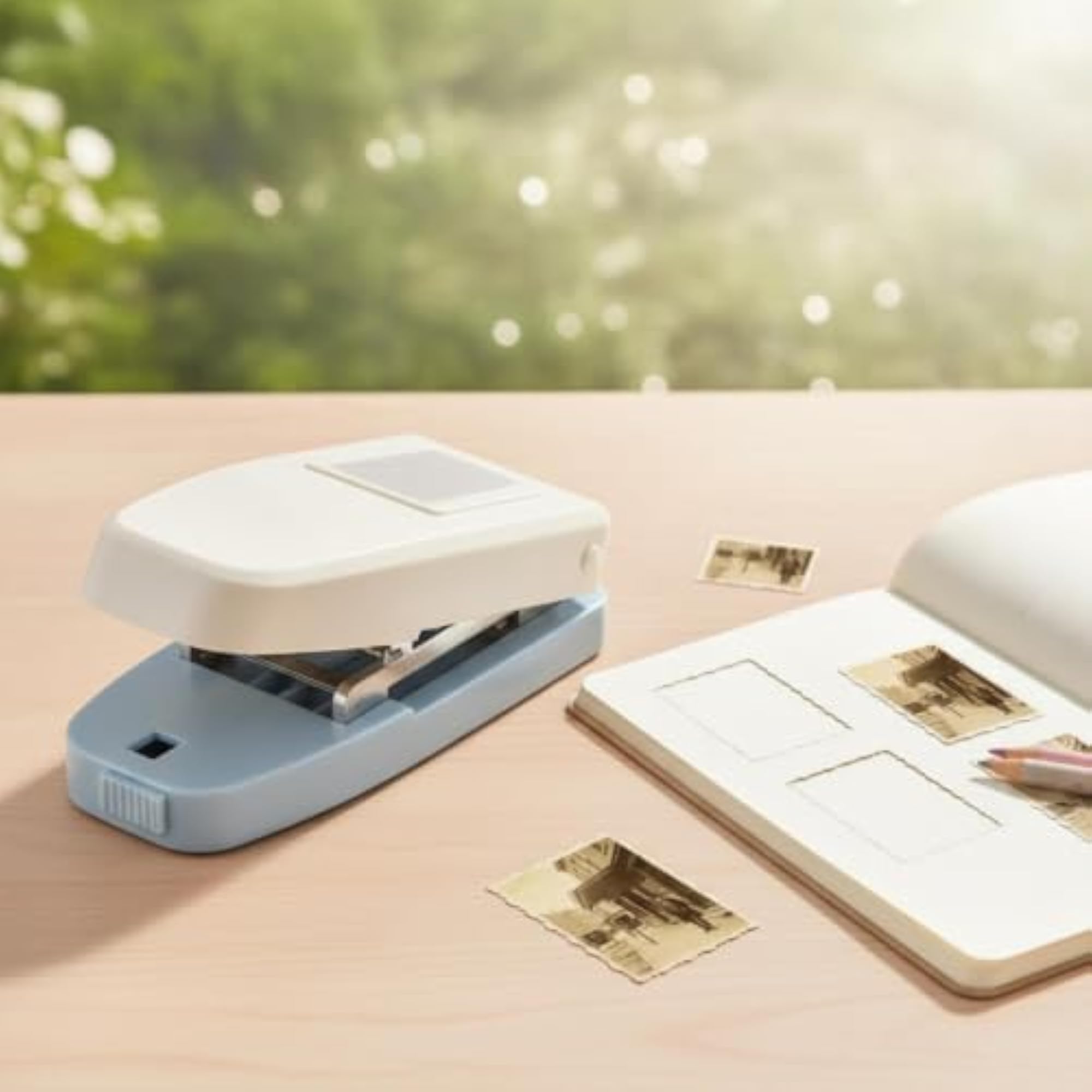 Compact Handheld Paper Embosser, Portable Rectangular Hole Punch