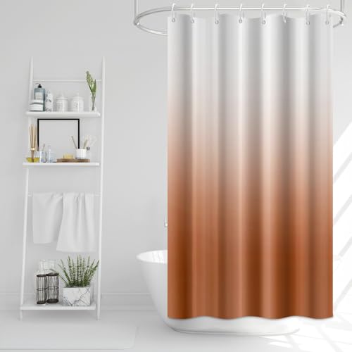 Rideau de douche chic en tissu haut de gamme avec crochets
