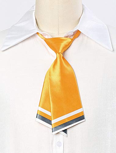 Allegra K Pre-Tied Bowtie For Women Uniform Necktie Adjustable Strap Striped One Size Golden Yellow #TOP1