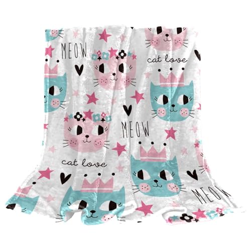 Couverture polaire chat mignon 150x130cm : le cadeau plaid idéal, chaud et doux - 2