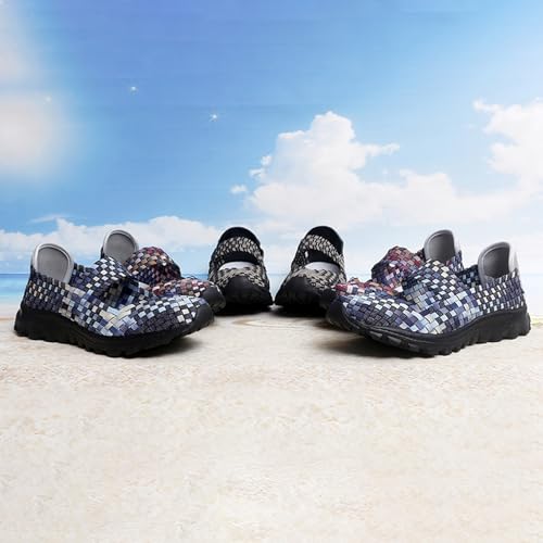 Women's Slip On Walking Shoes Mary Jane Flat Sneakers Lightweight Breathable Non Slip Running Shoes4