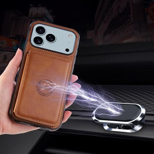 Étui iPhone 15 Plus rouge anti-rayure, housse portefeuille cuir fine à rabat - 2
