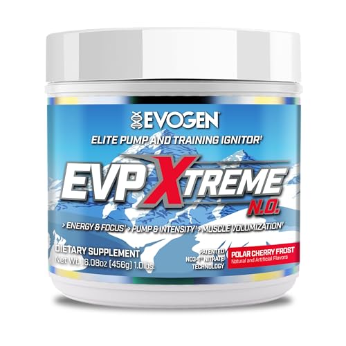 Evogen EVP Xtreme NO - Pre Workout Powder for Men & Women | Sugar Free Preworkout with Beta Alanine Creatine and Caffeine for Energy & Pump | Polar Cherry Frost | 40 Servings