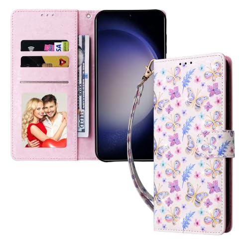 Étui pour Samsung S21 Plus antichoc en cuir avec rabat de protection pensée