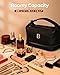 Vogewood Personalized Teen Girl Gifts, Personalized Makeup Bag with Handle, IGifts for Young Women Cosmetic Bag with Makeup Brush Organizer, PU Leather Travel Toiletry Bag, Gifts for Friends Female