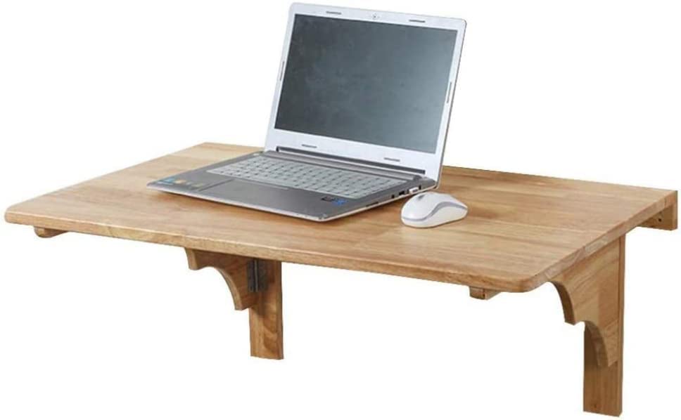 Bureau mural rabattable en bois B-80x50cm table pliante