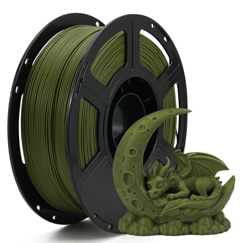 Image of FLASHFORGE High Speed PLA+ 3D Printer Filament Olive Green, Enhanced Melt Flow for Faster, Smoother Prints, 500mm /s Rapid Printing, Feature Sleek Matte Finish, Rich and Solid Color