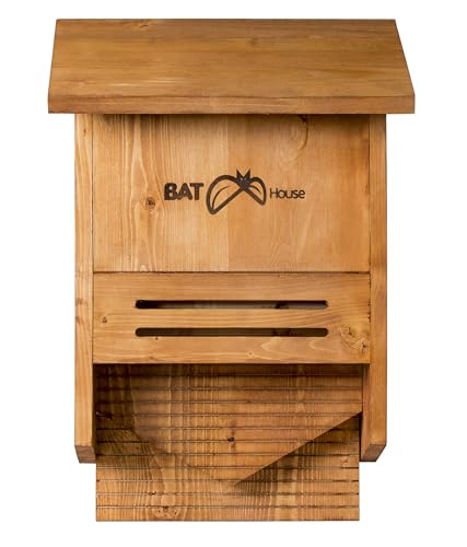 SuperMoss Large Three-Chamber Bat House in Walnut