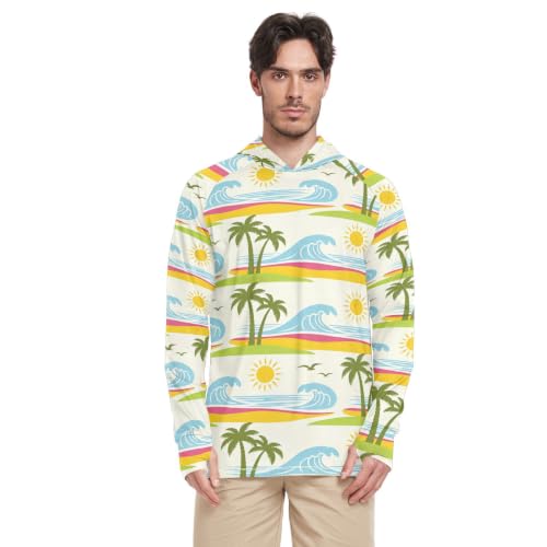 Sweat à capuche de protection solaire léger UPF 50+ pour homme actif