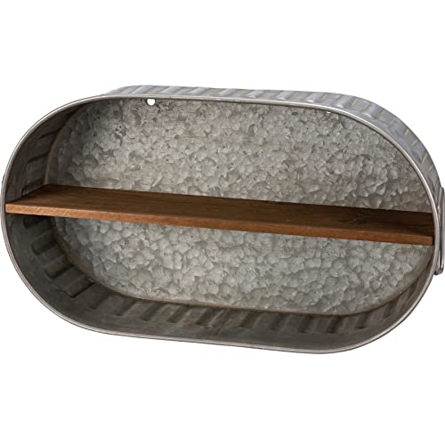 Primitives-by-Kathy-Rustic-Metal-Washtub-Display-Shelf-1725-x-950-x-450 Primitives by Kathy Rustic Metal Washtub Display Shelf 1725 x 950 x 450