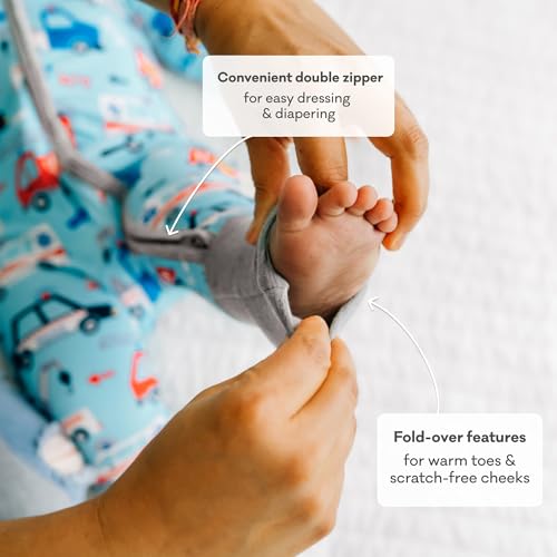 Image of Little Sleepies Pajamas for Baby Boys & Girls, Viscose from Bamboo Baby Pajamas, Sleepers, 2-Way Zipper PJs