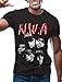 Swag Point Hip Hop T-Shirt - Funny Vintage Street wear Hipster Parody (L, NWA-BLK)