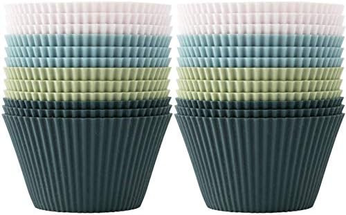 Kozdtiz 24-teiliges Silikon Muffinform Set - Cupcake Förmchen In 6 Farben