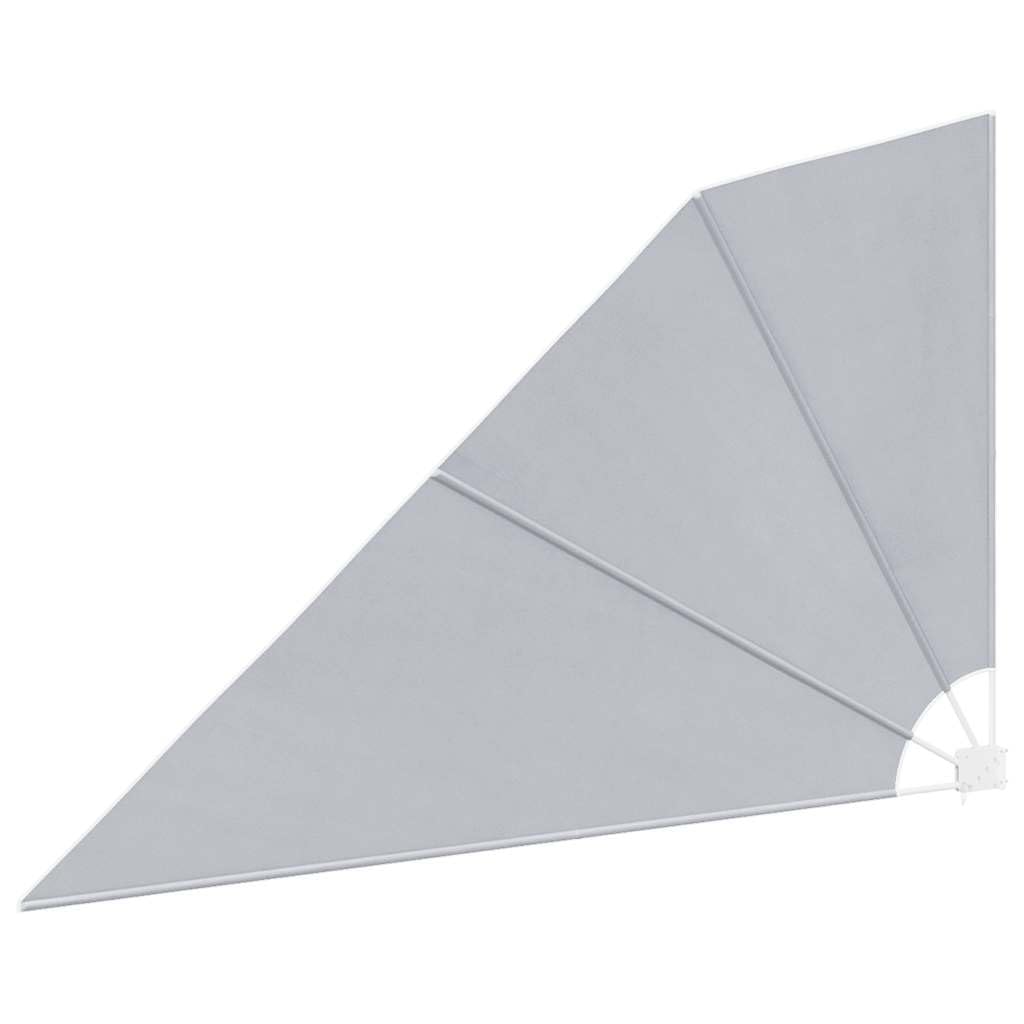 Ventaglio pieghevole per balcone grigio, 160 x 240 cm, protezione solare per terrazze, balcone, acciaio verniciato a polvere, poliestere, protezione antivento e ombreggiatura, robusta tenda da