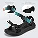 SUITSER Hiking Sandals for Men Beach Water Waterproof Walking Athletic Sandles Comfortable Sport Open Toe Arch Support Wide Shoes Black 10