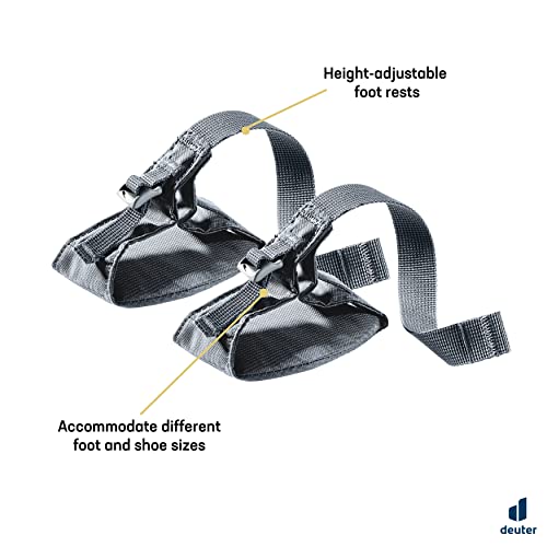Deuter Kid Comfort Foot Loops Accessory I Foot Support Attachments for Child Carriers - Graphite