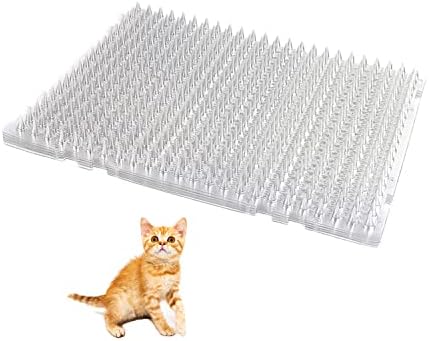 YITESHI 10 Packs Scat Mat for Cats, 13X16 inches Pet Deterrent Spikes, Indoor Outdoor Humane Cat Repellent Fence