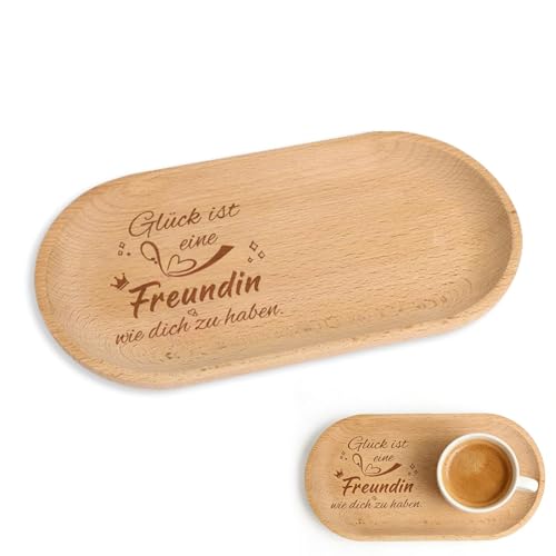 Beste Freundin Geschenke Tablett aus Holz mit Gravur Freundschaft Persönliches Geschenke Für Freundin,Geschenk Freundin Geburtstag Weihnachten Deko für Freundin, Edle Geschenkidee für Badezimmer Küche