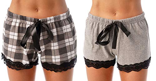 Just Love Womans Pajamas Shorts PJs Sleepwear (Pack of 2) 6334-10018-GRY-3X