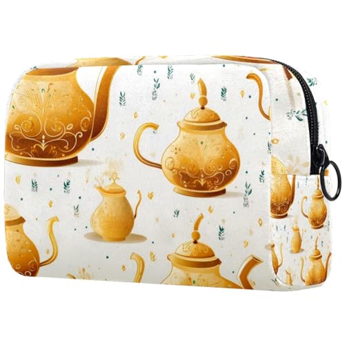 Beauty case con teiere arabe borsa per cosmetici da grande organizer per trucchi e articoli da toeletta multicolore 2 Art Deco donna