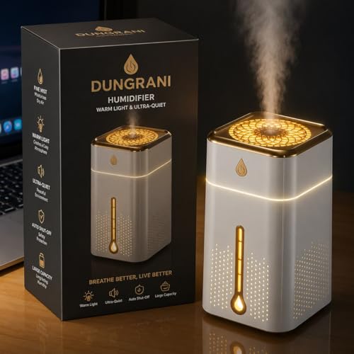 Image of Smart Ultrasonic Cool Square Humidifier Super Quiet Auto Shut-Off Ice Fog Mist Humidifier for Room Moisture Aroma Diffuser for Home Office spa Nursery & Living Room Cool Mist Humidifiers