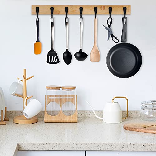 Pozean 40 Pack Wall Hooks, Towel Hooks Coat Hooks With 80Pcs Screws, Black Wall Hooks For Hanging Coat Scarf, Bag, Towel, Key, Cap, Cup, Hat And More #TOP4