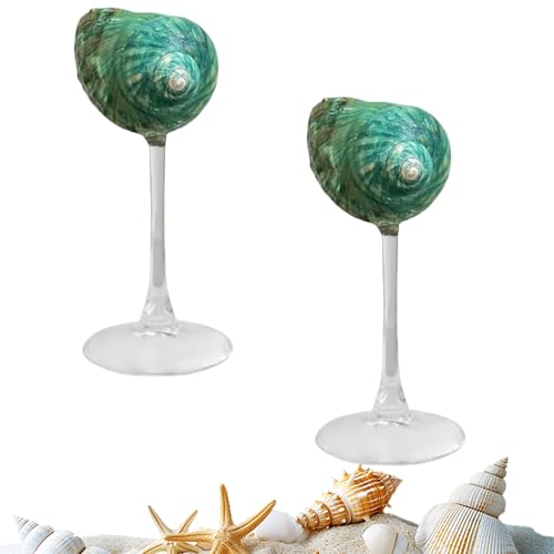 Copas de vino de concha marina para evitar mesas aburridas en fiestas y cumpleaños 2