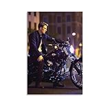 Chris Evans Actor Riding A Motorcycle Art Posters Gifts Canvas Painting Poster Wall Art Decorative Picture Prints Modern Decor Framed-unframed 08x12inch(20x30cm)