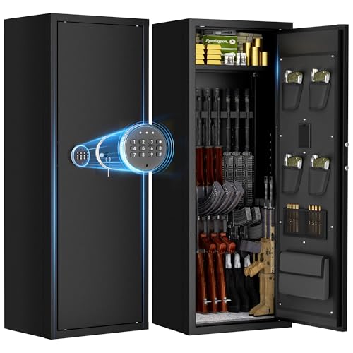 INTERGREAT 12-15 Gun Safe, Long Gun Safe for Rifle and Pistols, Large Gun Cabinet Safe with