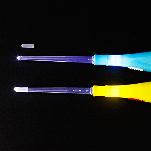 Airgoesin 2 Sets 6.75" Flashlight Tonsil Stone Remover Extract Throat Stones Tool for Tonsilloliths Pick Treatment Deluxe Kit Oral Cleaner