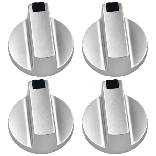 OFKPO Bouton de Gaz, 4 Pcs Cuisinière à Gaz Boutons Alliage de Zinc Cuisine Four Bouton Rotatif Universel Locks Four Interrupteur Surface de Cuisson Control, 6 mm