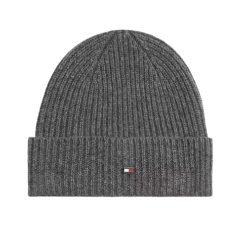 Tommy Hilfiger Flag Cashmere Beanie, czapka, szara