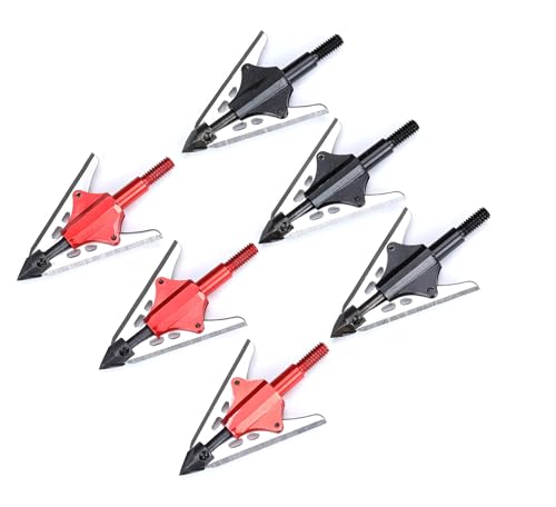 KTGCOZS Pack of 6 Replacement New Hunting Broadheads 100Gr