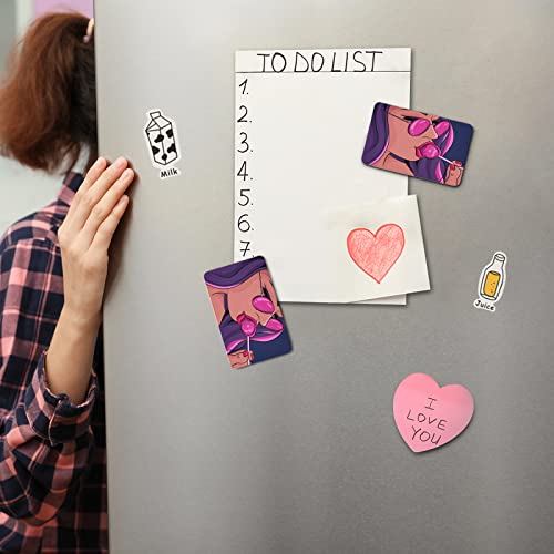 Dallonan Decorative Refrigerator Magnets Pop Art Women Fridge Magnet Pvc Rectangle For Kitchen Dishwasher Magnet House Office Magnets Decor #TOP3