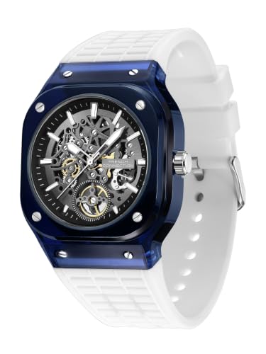 Image of French Connection | Skeleton Dial | Transparent Acrylic Case | Silicone Strap | Quartz Watch for Men - FCG01
