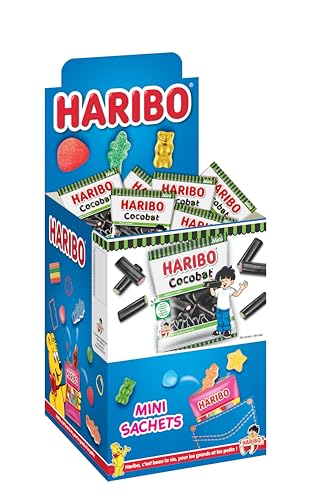 Haribo Mini Cocobat, Caramelle Gommose Ripiene, Gusto Liquirizia, Ideali Per Feste - 30 Bustine Da 40gr [1200gr]