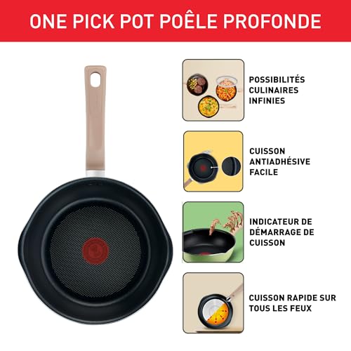 Poêle profonde Tefal One Pick Pot 24cm induction avec couvercle polyvalente - 4