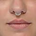Tiny Fake Septum Nose Ring, Indian Tribal Style Faux Brass Clip On Non Pierced Septum Hoop, 18g, Handmade Designer Piercing Jewelry