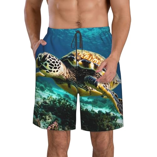 Traje De Baño Impresión del Mar De La Isla Lord Howe Shorts De Playa Hombre Ligero Shorts De Baño Premium Bañadores De Natación Hombre para Gimnasio, Piscinas, Vacaciones XXL