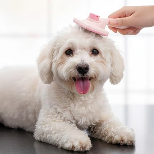 Haminway 8-Piece Dog Grooming Kit – Pink | Pet Brush Set for Shedding, Dematting, Nail Clipping & Bathing | Ideal for Small & Medium Dogs - Image 4