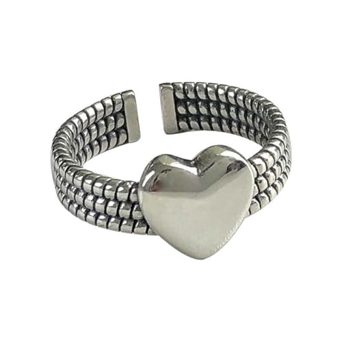 Bague en cuivre ajustable au style cœur minimaliste pour votre quotidien
