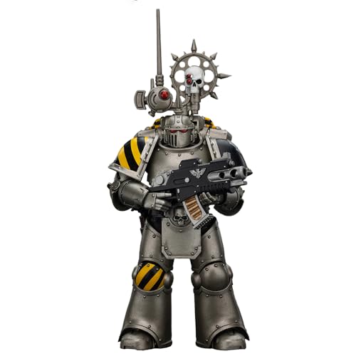 JOYTOY Warhammer 40 000 The Horus Heresy 1/18 Action Figure Iron Warriors MKlIl Tactical Legionary with Nuncio vox Collection Model Birthday Gift