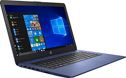 Hp Stream 14-Inch Hd Screen Notebook Amd A4-9120E Radeon R3 Graphics 4Gb Ram- 64Gb Emmc Ssd Laptop Computer Pc W/ Hdmi Usb Ports Bluetooth Wifi & Camera Webcam, Blue Netbook (Renewed) #TOP2