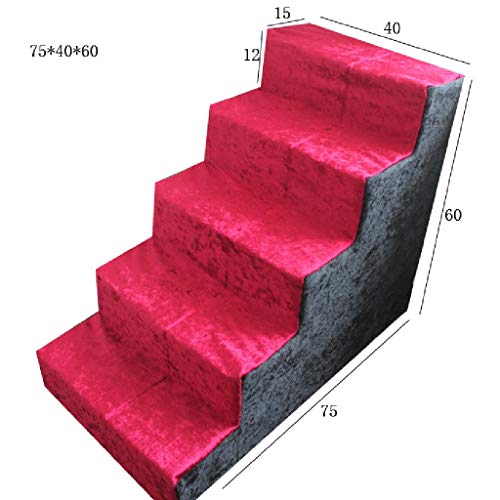 Yxsd Escaleras para Mascotas Escalera de Cama Escaleras para Perros Gato Juguete Escalera para Perros Escaleras de Esponja