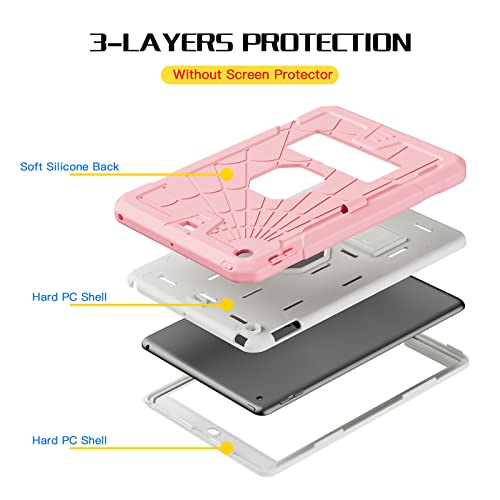 SIBEITU iPad 9.7 inch Case for Kids | iPad 6th Generation Cases with Stand | iPad 5th Generation Case W/Pencil Holder 2018/2017 | Slim Shockproof Protective Case for iPad 9.7 inch 5th/6th Gen Pink